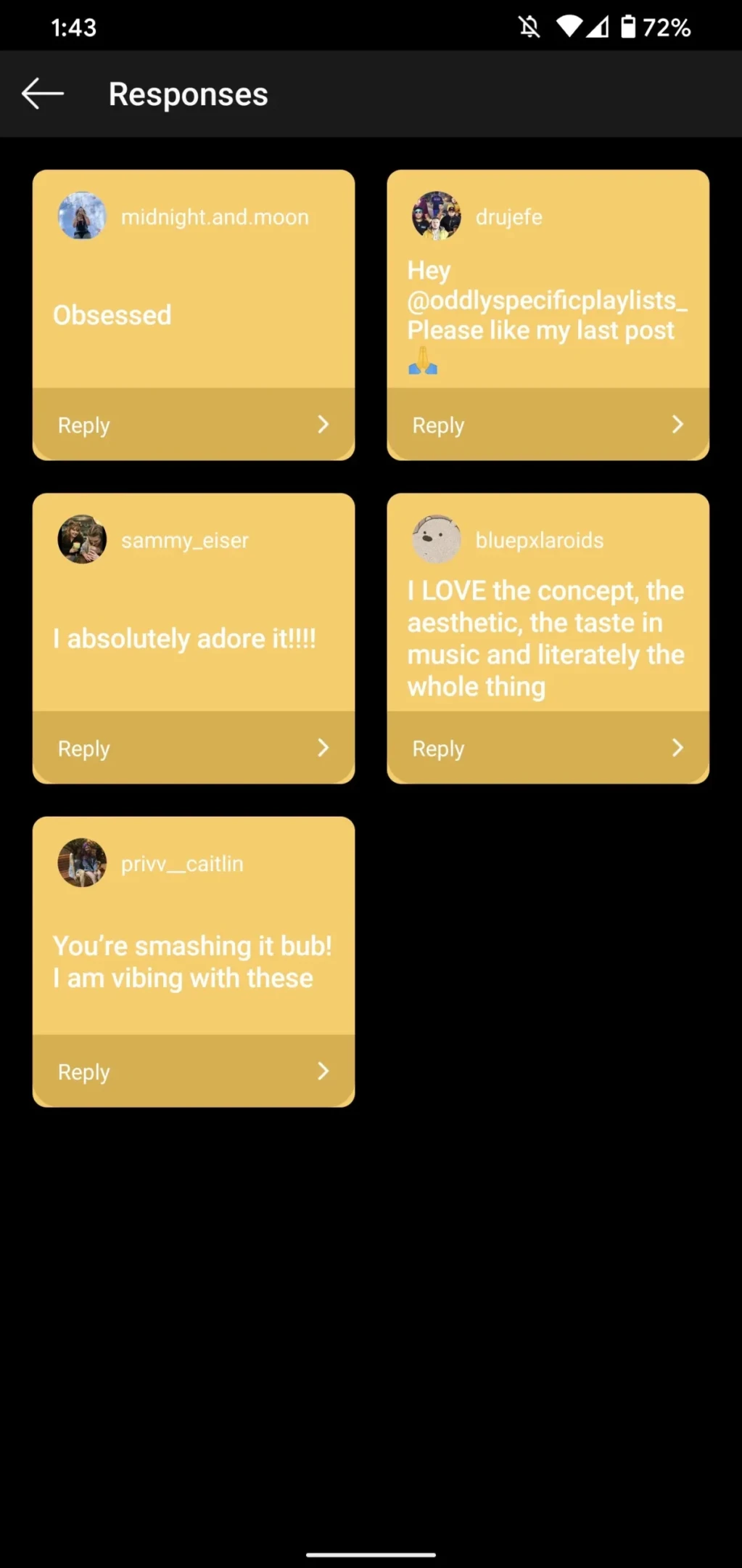 Mobile Social Media Positive Responses