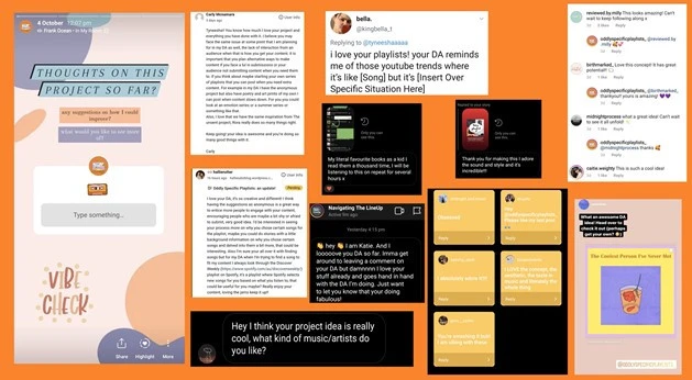 Oddly Specific Playlists – Contextual Essay 4 Music Project Social Media Discussion Collage