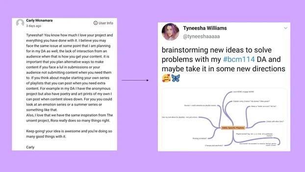 Oddly Specific Playlists – Contextual Essay 5 Project Planning Brainstorming Text Conversation