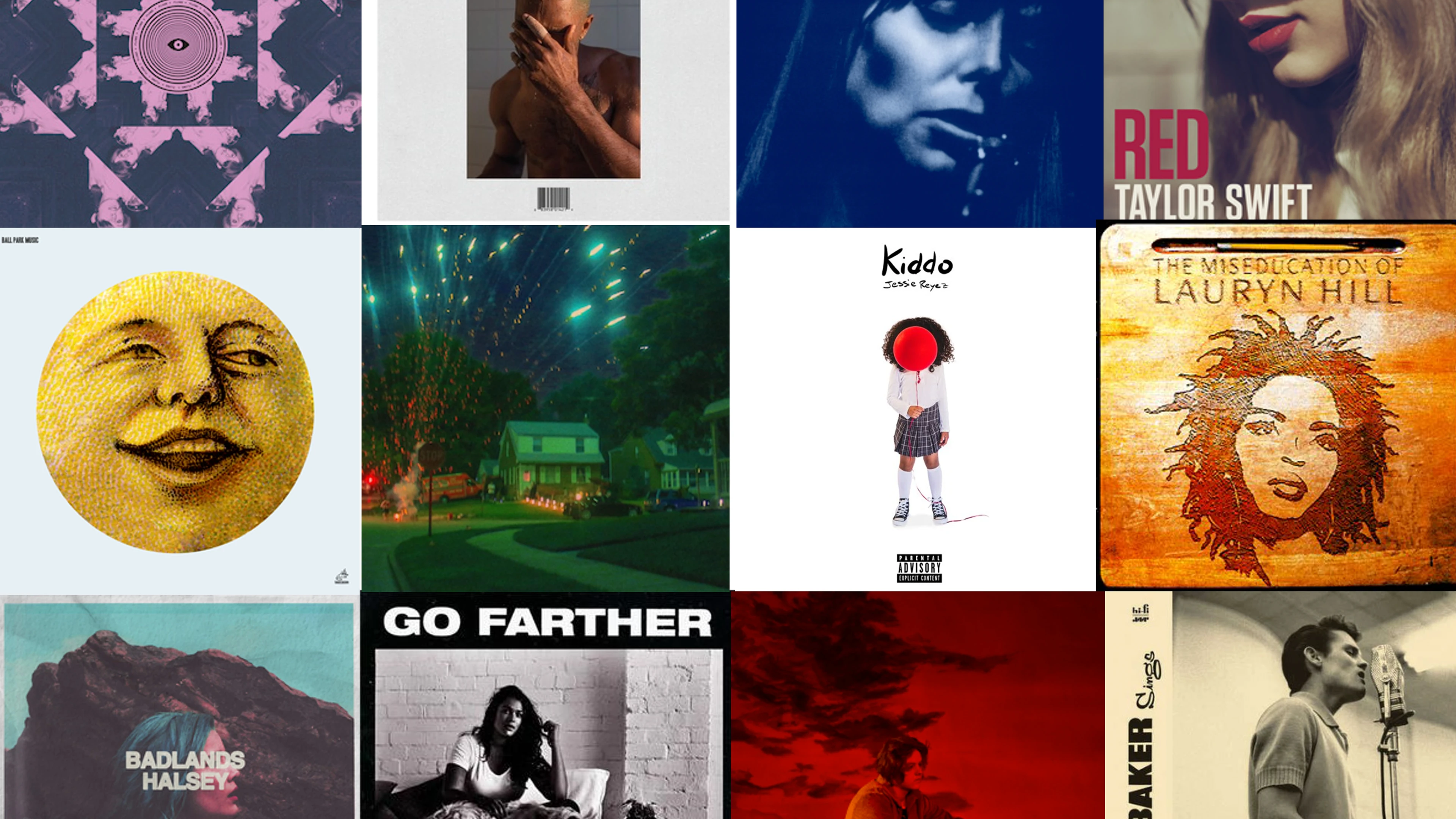 13 Albums That Recalibrated My Brain 2 Collage Of Twelve Diverse Album Covers In A Grid, Each With Unique Art And Typography.