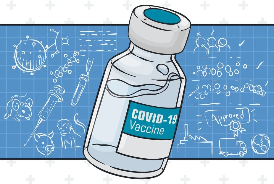 Covid 19 Vaccine Vial Illustration