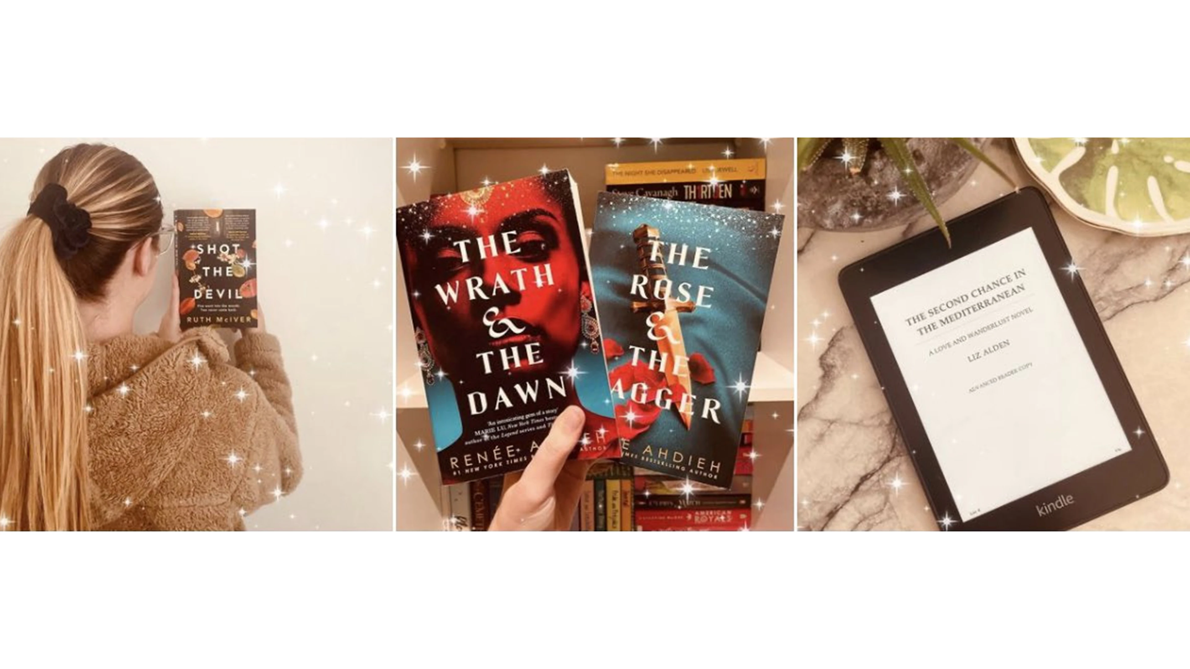 First In, Best...twitter Personality: It'S Alana! 4 Collage With &Quot;Shot The Devil,&Quot; &Quot;The Wrath &Amp; The Dawn,&Quot; And Kindle Displaying &Quot;The Second Chance.&Quot;