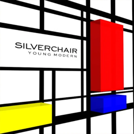 Abstract Black Lines Colorful Rectangles Silverchair