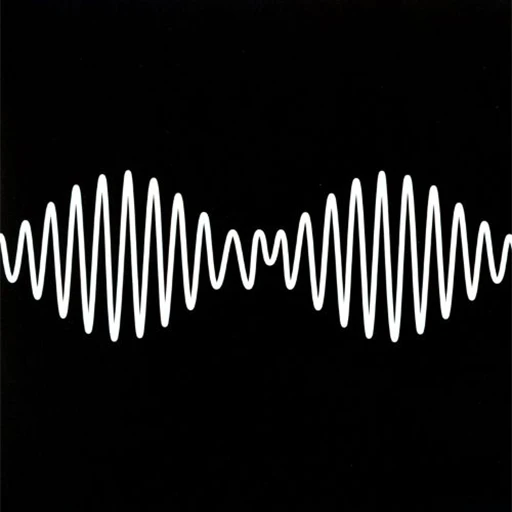 White Smooth Waveform Pattern Black Background