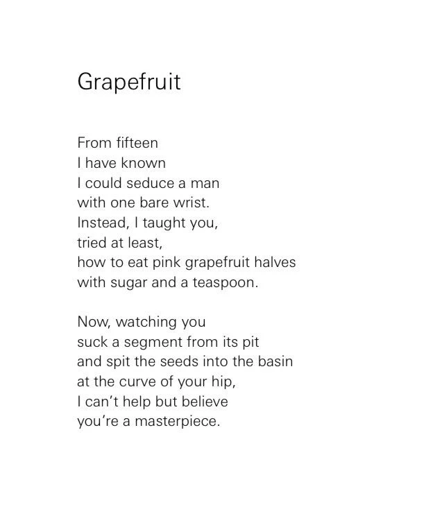 Grapefruit Poem Youth Allure