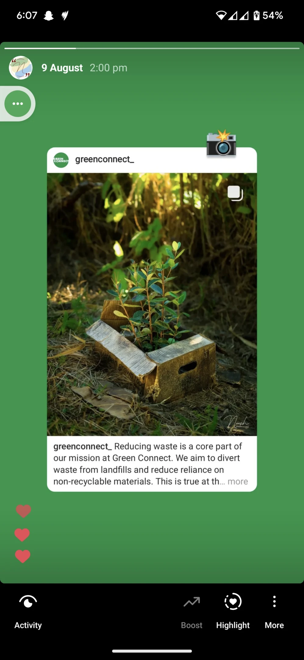 Plant Sapling Wooden Holder Green Connect