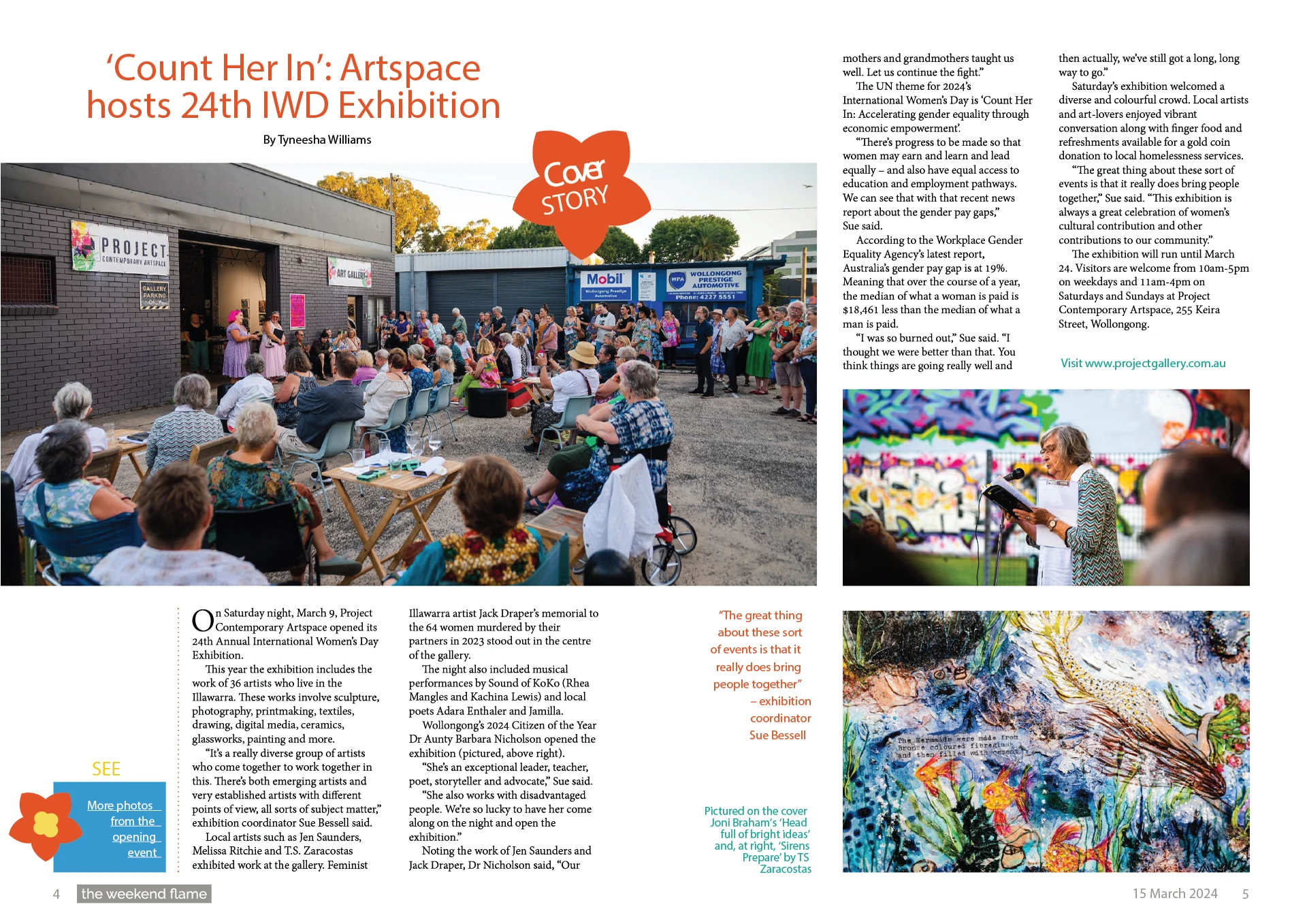 Community Event Celebrating The 24Th Annual International Women'S Day Exhibition At Project Artspace.